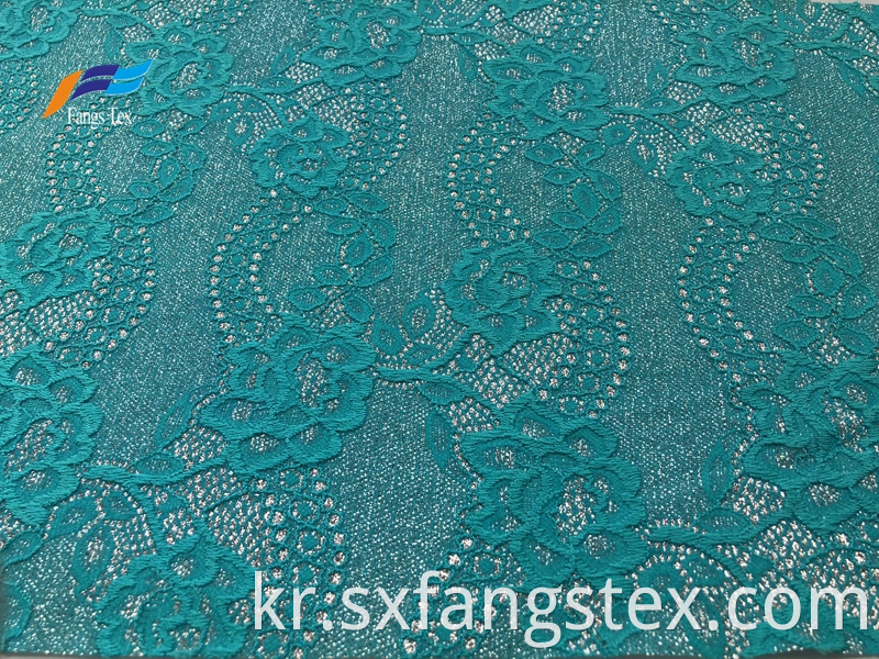 Fancy Jacquard Nylon Polyester Embroidered Lace Fabric 1